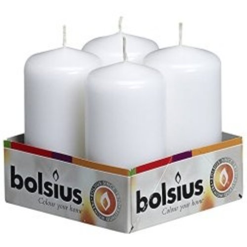Bolsius Bolsius Pillar Candle White 4 x 2 inch Bolsius Bolsius Pillar Candle White 4 x 2 inch