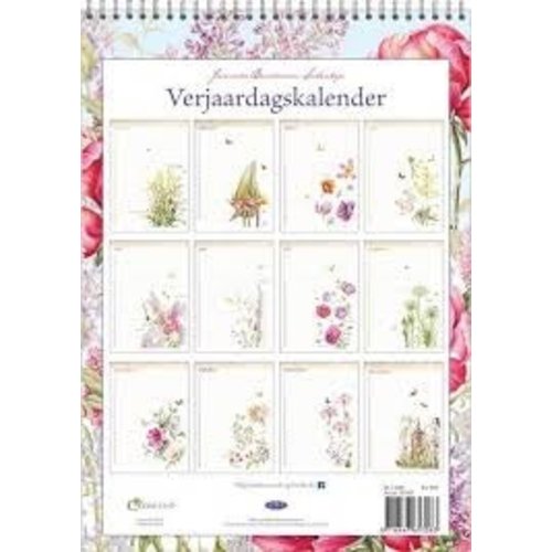 Janneke Brinkman Peony Flowers Birthday Calendar 9.8x7 Janneke Brinkman Peony Flowers Birthday Calendar 9.8x7