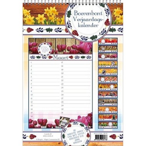Boerenbont Birthday Calendar Boerenbont Birthday Calendar