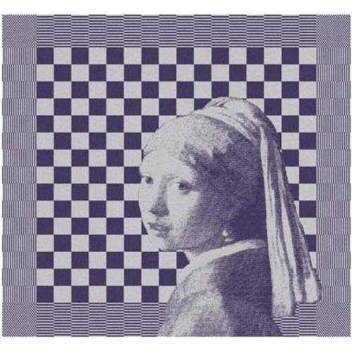 DDDDD DDDDD Girl with a Pearl Tea Towel Blue DDDDD DDDDD Girl with a Pearl Tea Towel Blue