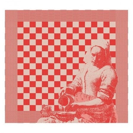 DDDDD The Milk Maid Red TEA Towel 25x23 inch