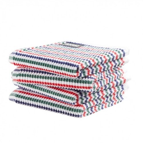 DDDDD DDDDD Dish Cloth Striped - red blue green white DDDDD DDDDD Dish Cloth Striped - red blue green white