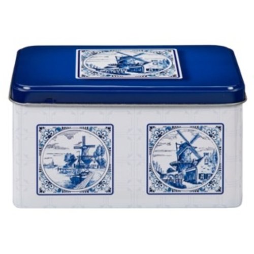 De Ruiter DeRuiter Blue Delft design Cookie Tin De Ruiter DeRuiter Blue Delft design Cookie Tin