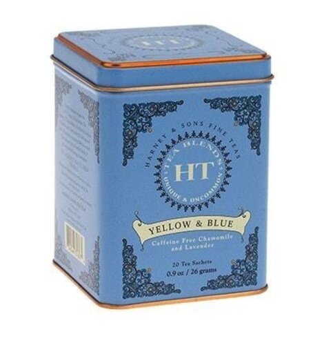 Harney & Sons Chamomile and Lavender Yellow & Blue 20 Ct Tea Tin