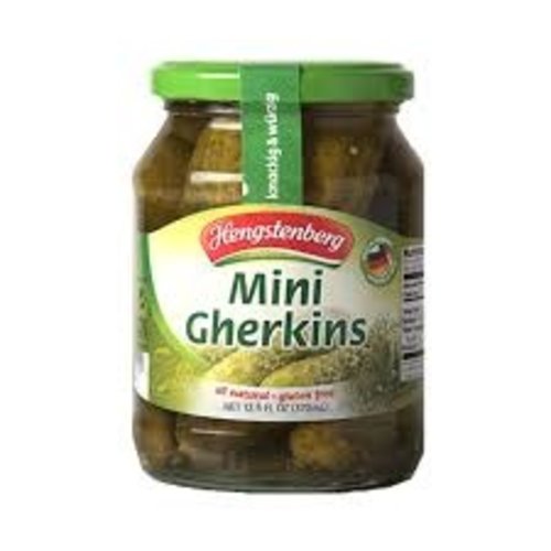 Hengstenberg Hengstenberg Mini Gherkins 12 oz Hengstenberg Hengstenberg Mini Gherkins 12 oz
