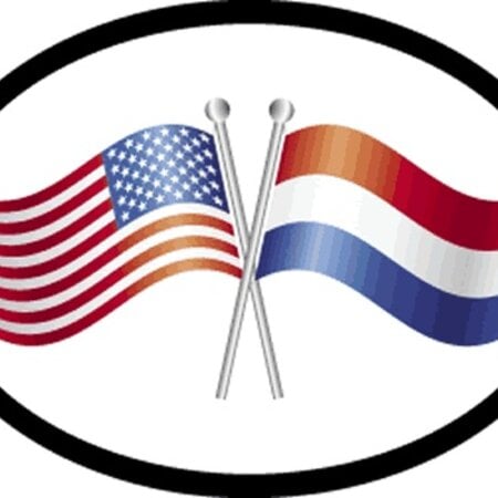 NL / USA Friendship Car Sticker