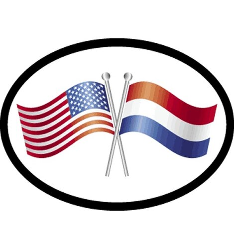 NL / USA Friendship Car Sticker