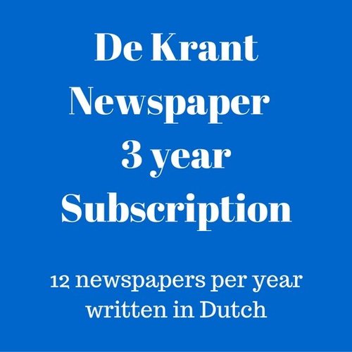 De Krant Dutch language newspaper 2 year subscription De Krant Dutch language newspaper 2 year subscription