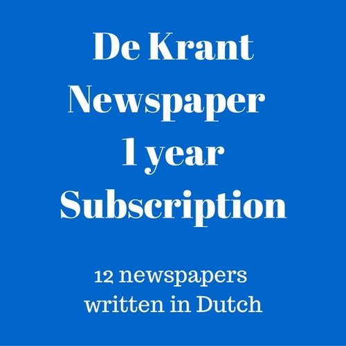 De Krant Dutch language newspaper 1 year subscription De Krant Dutch language newspaper 1 year subscription
