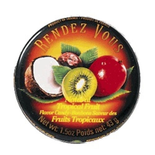 Rendez Vous Rendez Vous Tropical Fruit Candy 1.5oz Tin 12/cs Rendez Vous Rendez Vous Tropical Fruit Candy 1.5oz Tin 12/cs