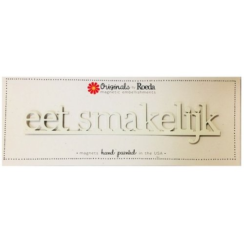 Roeda Studio Eet Smakelijk Magnet White - 9 x 1.9 inches Roeda Studio Eet Smakelijk Magnet White - 9 x 1.9 inches
