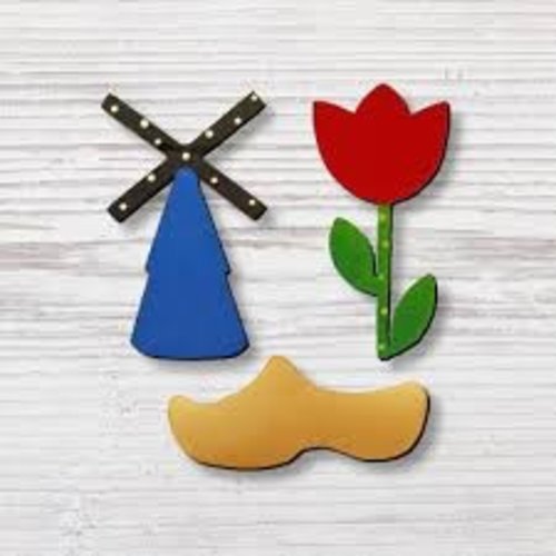 Roeda Studio Roeda Studio Dutch magnets 3 pack Tulip Mill & wooden shoe Roeda Studio Roeda Studio Dutch magnets 3 pack Tulip Mill & wooden shoe