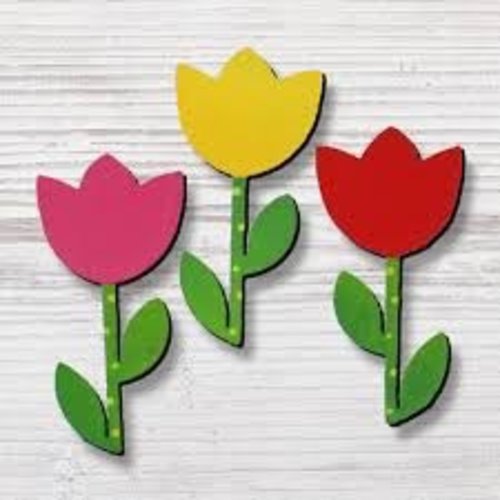 Roeda Studio Dutch magnets 3 pack Tulips 1.8 inches Roeda Studio Dutch magnets 3 pack Tulips 1.8 inches