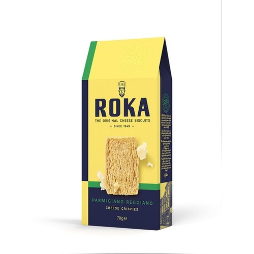 Roka Roka Parmigano Reggiano Crispies dated April 2019 2.4 Oz Box Roka Roka Parmigano Reggiano Crispies dated April 2019 2.4 Oz Box