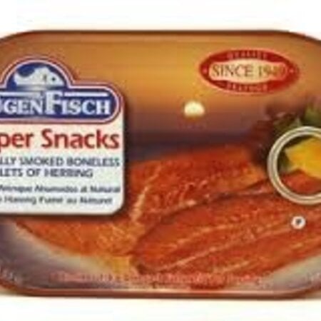 Rugenfisch Kipper Snacks Smoked Herring Fillet 3.5oz Tin