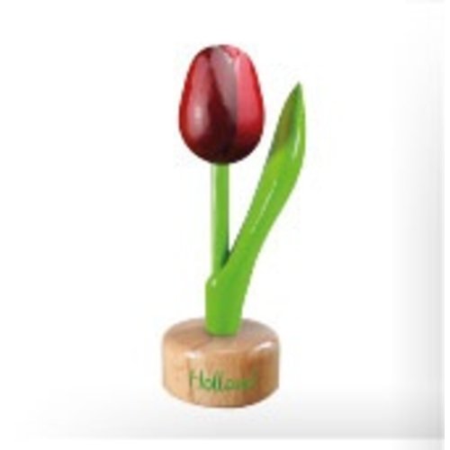 Tulip on Pedestal Red/Aubergine 8 inch Tulip on Pedestal Red/Aubergine 8 inch
