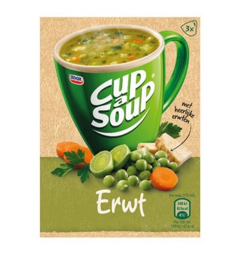 Unox Instant Pea Cup a Soup 3 packets