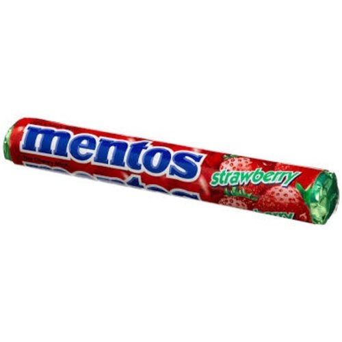 Van Melle Mentos Strawberry Roll 1.3 oz Van Melle Mentos Strawberry Roll 1.3 oz