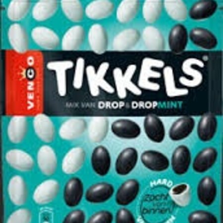 Venco Tikkels Licorice & Mint Drops 8.1 oz Bag - 230g