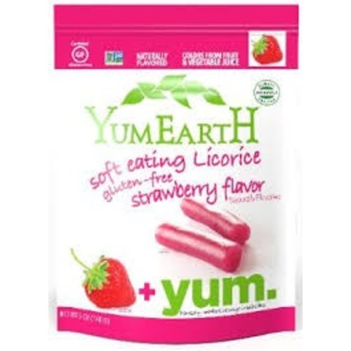 Yummy Earth Yummy Earth Strawberry flavor Licorice 5 oz bag Yummy Earth Yummy Earth Strawberry flavor Licorice 5 oz bag