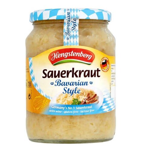Hengstenberg Bavarian Sauerkraut 24oz Jar