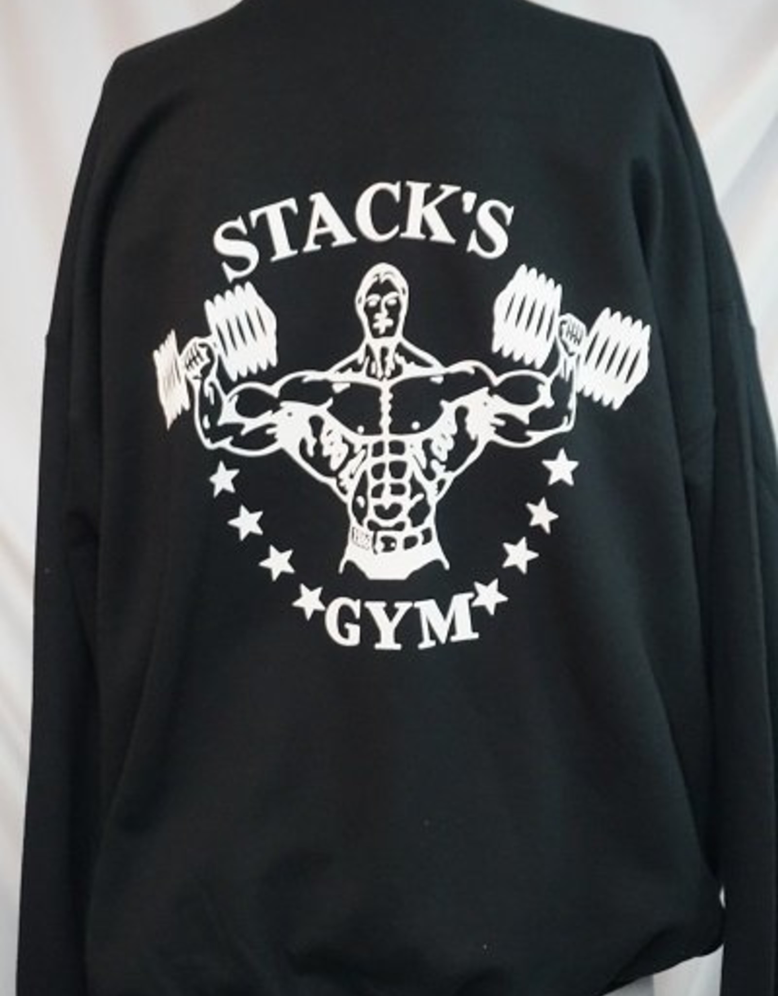 Stack's Gym Sweaters - Dumbbell Logo on Back