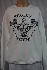 Stack's Gym Sweaters - Front dumbbell logo