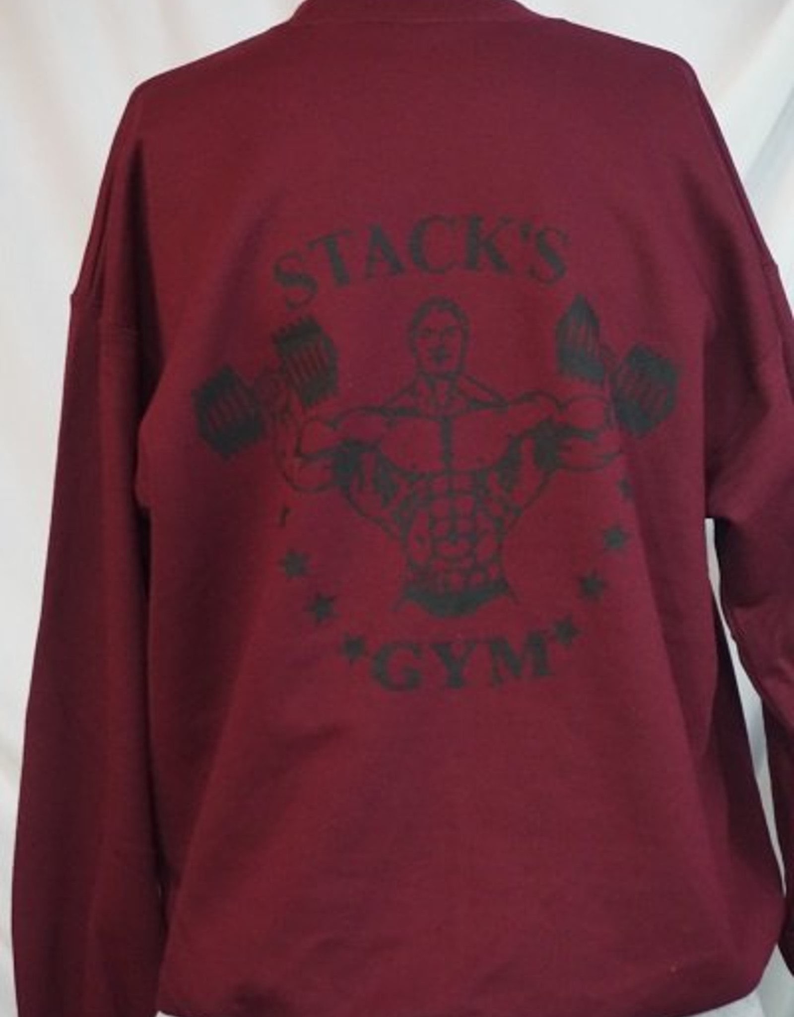 Stack's Gym Sweaters - Dumbbell Logo on Back