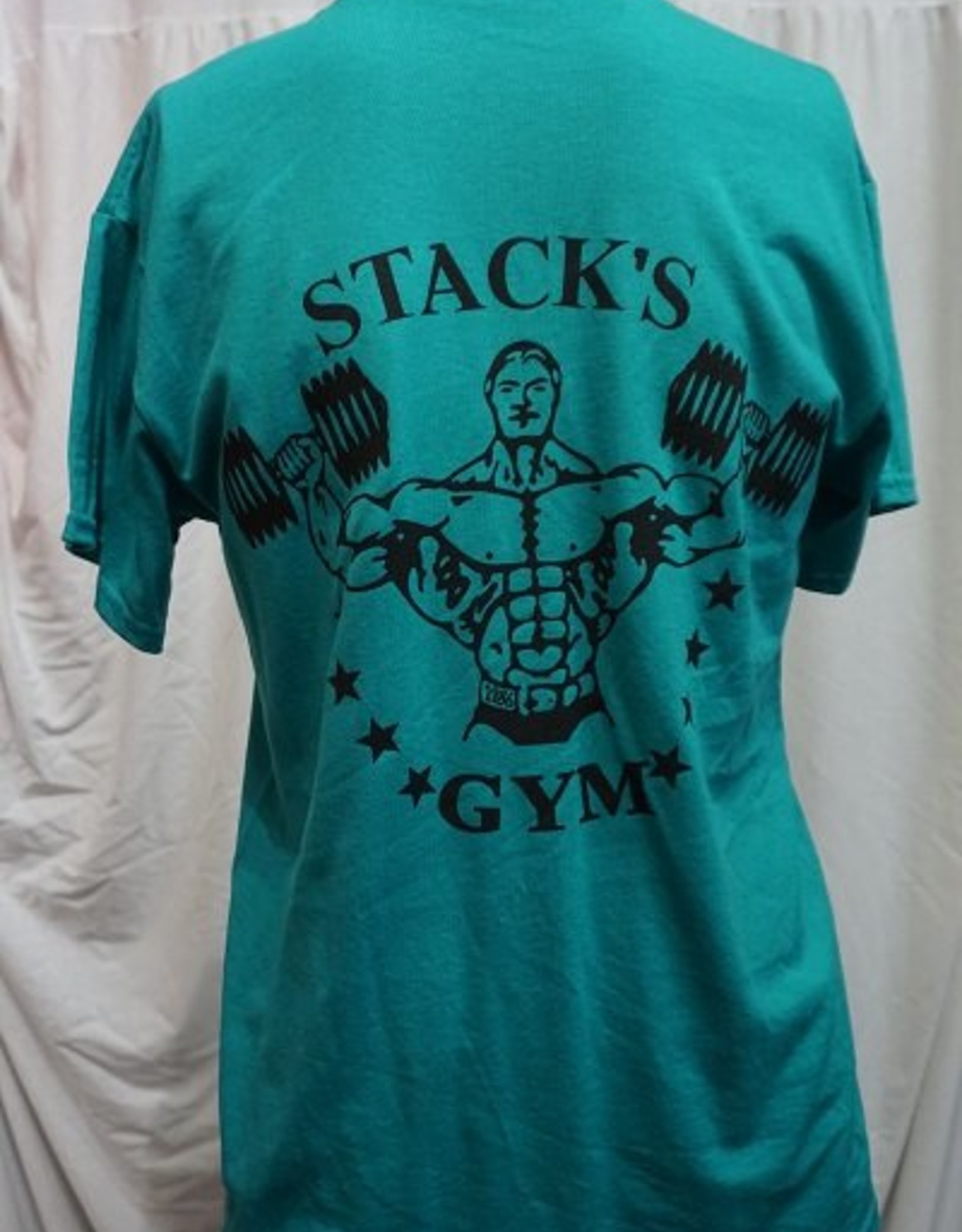 Stack's Gym Unisex t-shirt original & dumbbell logo