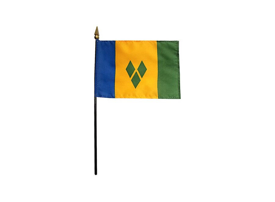 Saint Vincent & the Grenadines Stick Flag 4x6 in