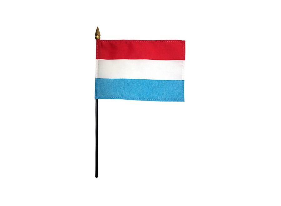 Luxemborg Stick Flag 4x6 in