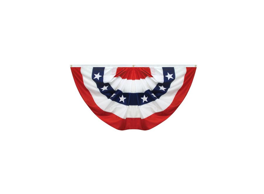 Large Pleated Fan Bunting with Stars