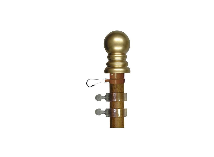 Wood Grain Aluminum Spinning Outdoor Flagpole