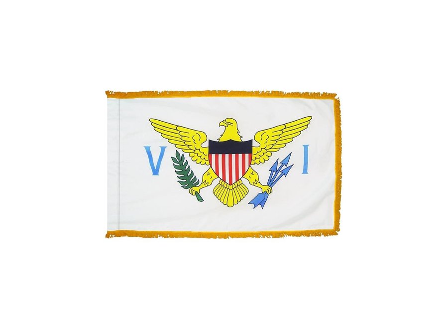 US Virgin Islands Flag with Polesleeve & Fringe