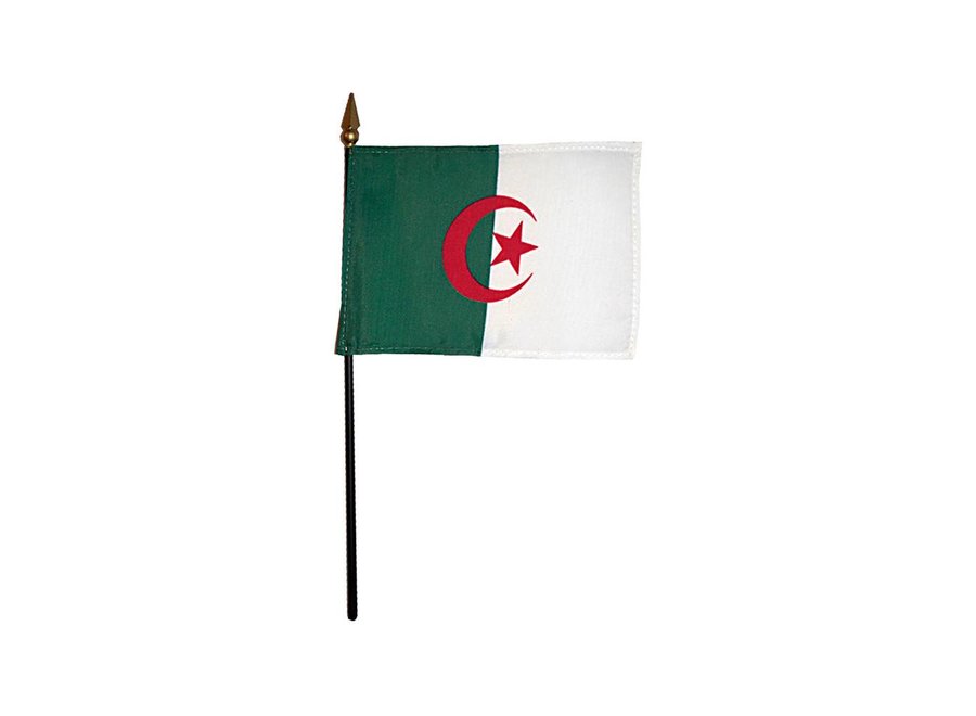Algeria Stick Flag 4x6 in