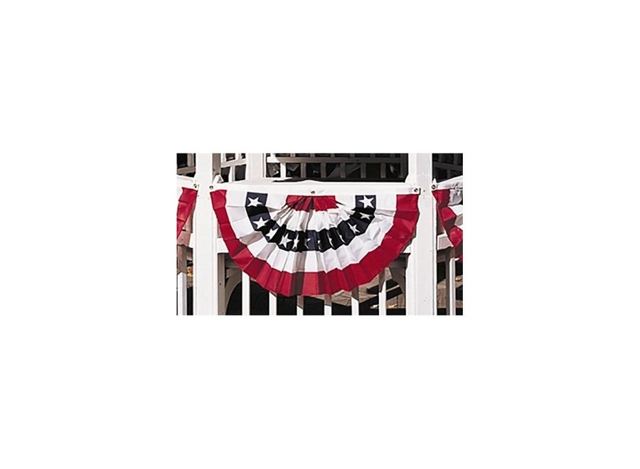 1-1/2 x 3 ft. Pleated Fan Bunting with Stars