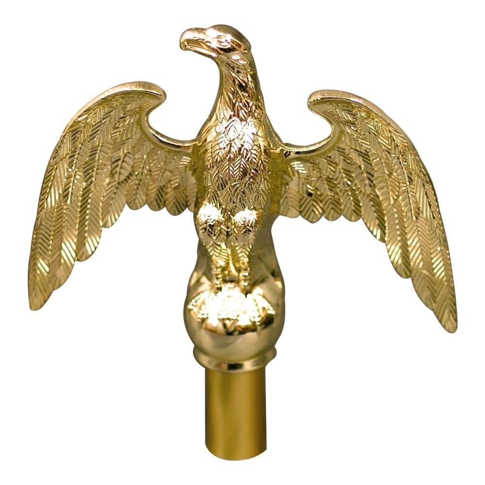 Plastic Perched Eagle Flagpole Ornament for use with Indoor/Parade Flagpole. 