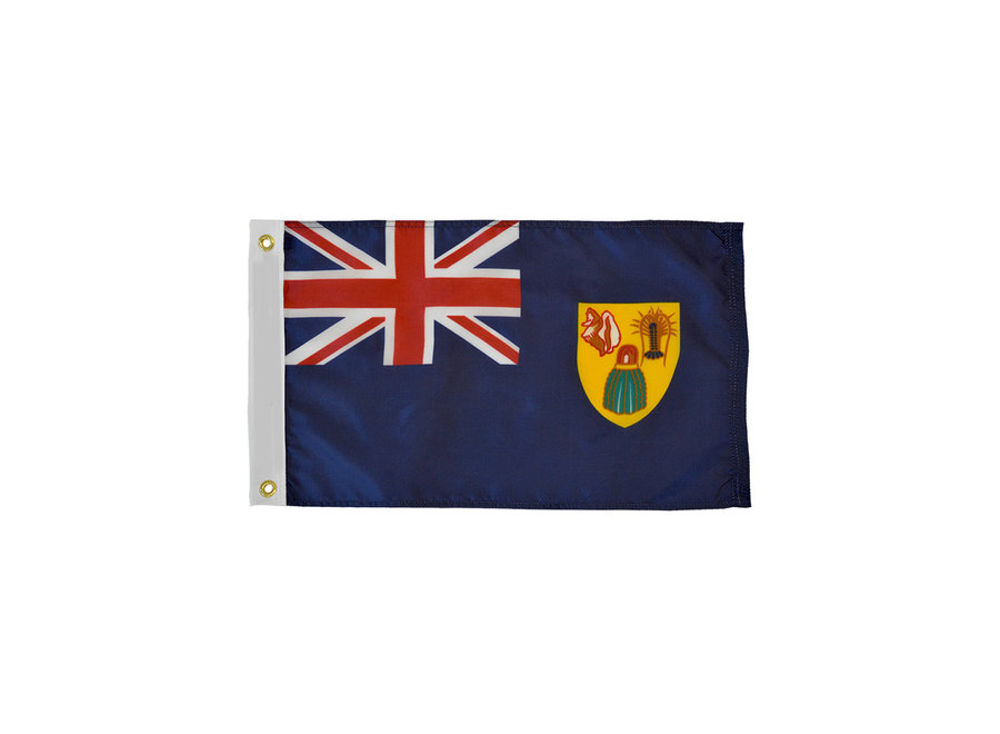 12x18 in. Turks & Caicos Nautical Flag