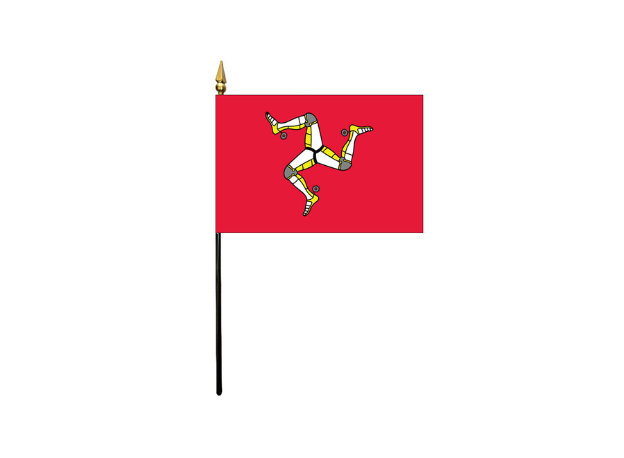 Isle of Man Stick Flag 4x6 in