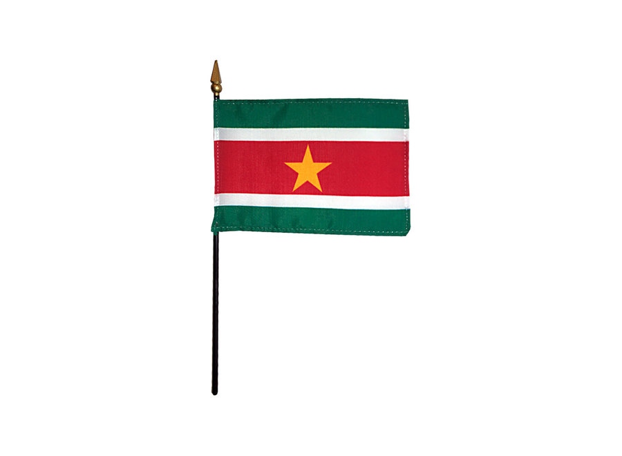 Suriname Stick Flag 4x6 in