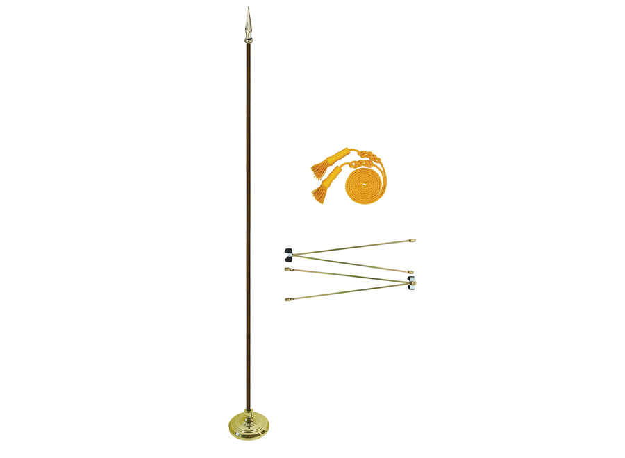 Classic Indoor Display Set with Oak Flagpole - No Flag