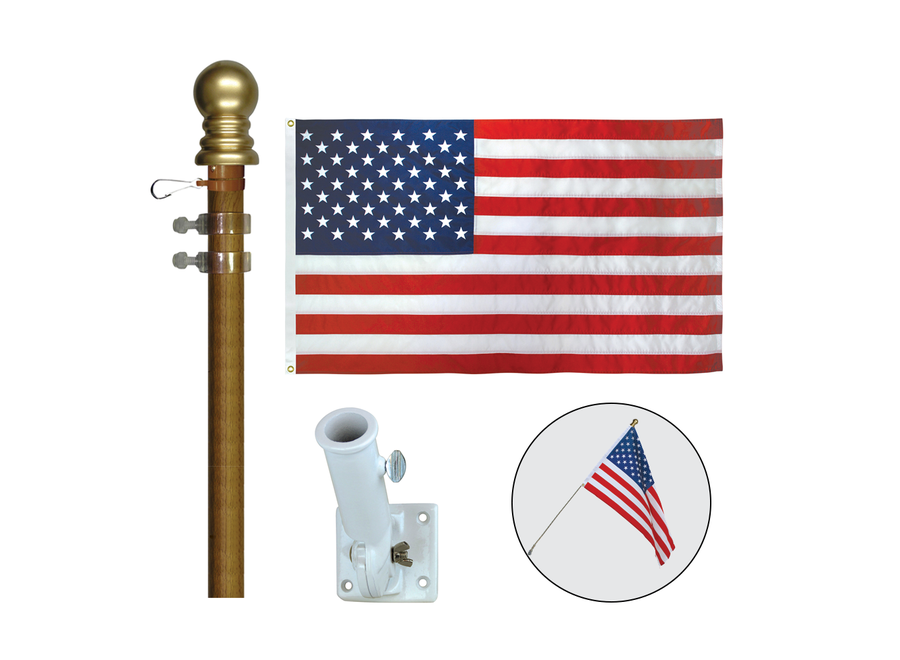 Classic Outdoor American Flag Display Set