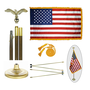 Freedom Indoor American Flag Display Set with Oak Pole