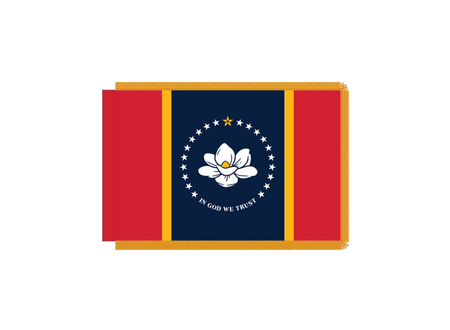 Mississippi Flag with Polesleeve & Fringe