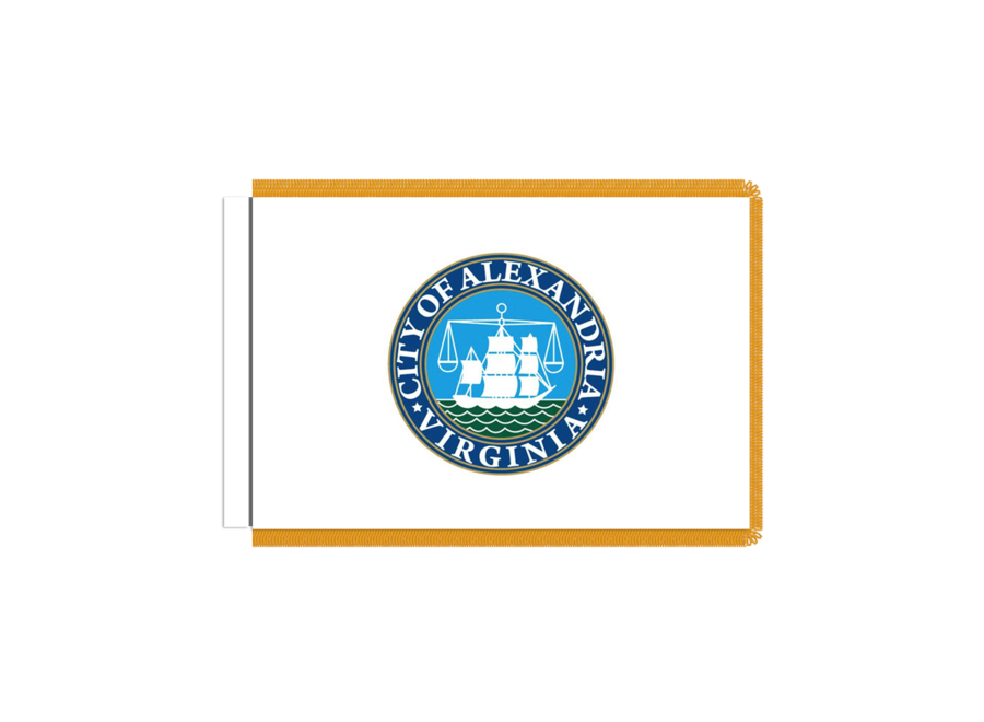 Alexandria County, VA Flag with Polesleeve & Fringe