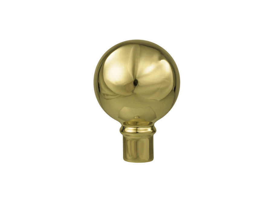 Gold Metal Parade Ball Ornament with Ferrule for Oak Flagpole