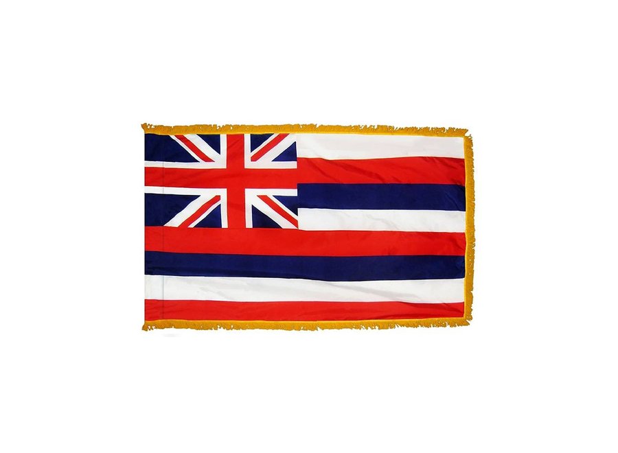 Hawaii Flag with Polesleeve & Fringe