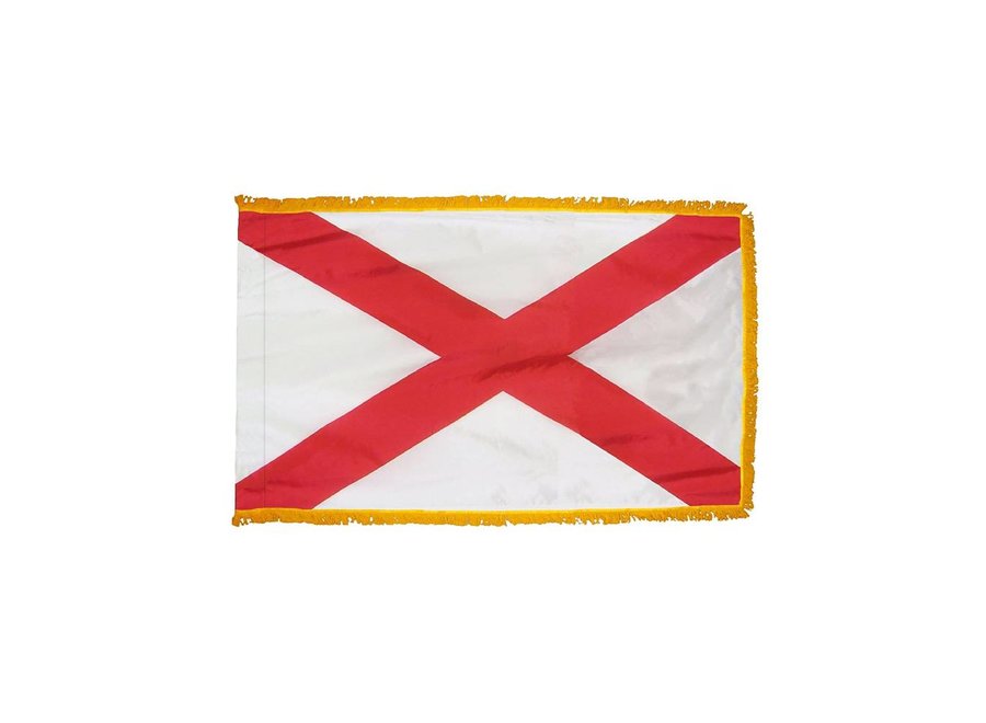 Alabama Flag with Polesleeve & Fringe