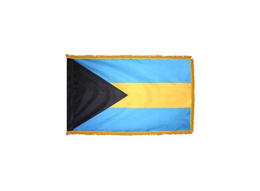 Bahamas Flag with Polesleeve & Fringe