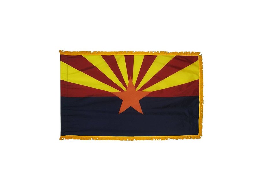 Arizona Flag with Polesleeve & Fringe